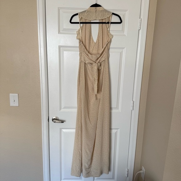 NWOT Hoss Intropia Marfil silk maxi open back dress, size 38/US6 - Picture 2 of 13